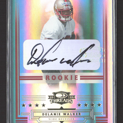 2006 Donruss Playoff Threads Delanie Walker #274 Auto /999