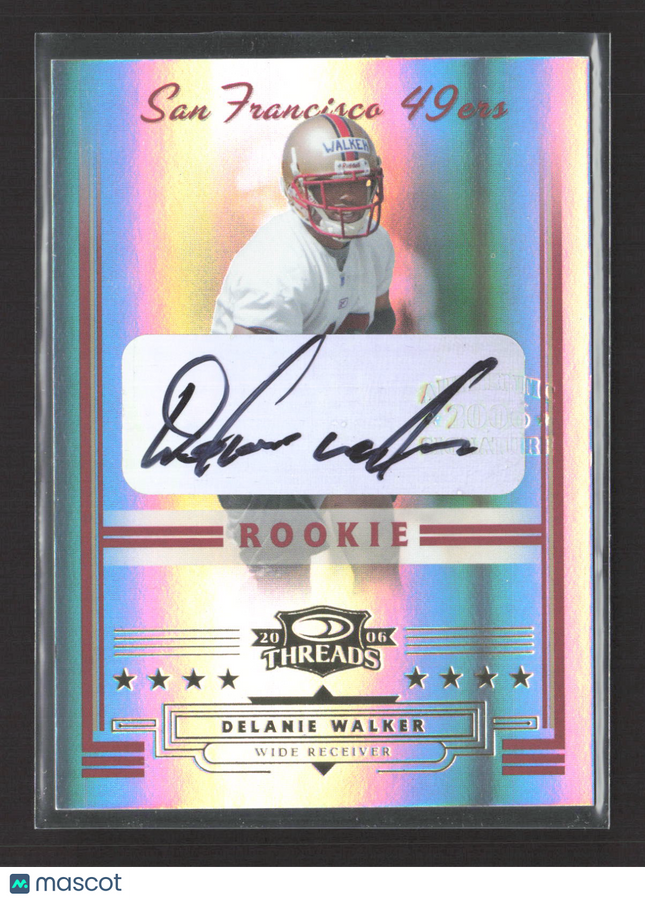 2006 Donruss Playoff Threads Delanie Walker #274 Auto /999