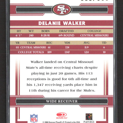 2006 Donruss Playoff Threads Delanie Walker #274 Auto /999