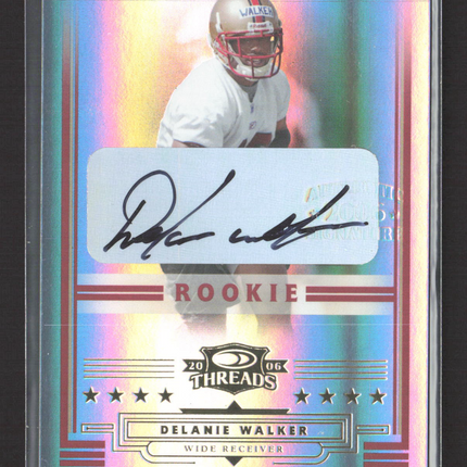 2006 Donruss Threads Delanie Walker #274 Auto /999