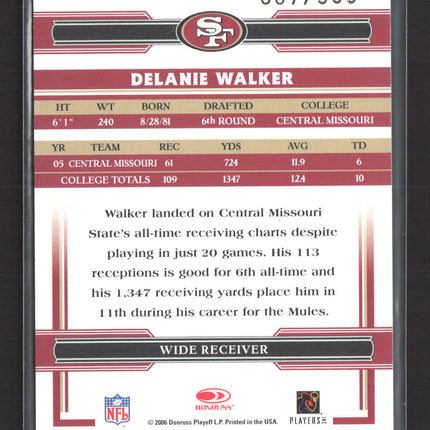 2006 Donruss Threads Delanie Walker #274 Auto /999