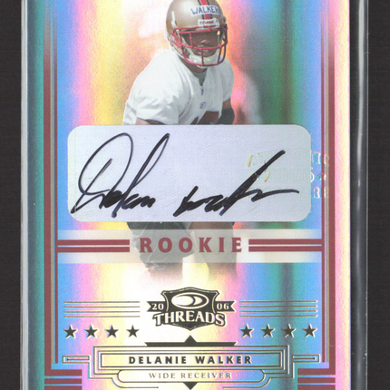 2006 Donruss Threads Delanie Walker #274 Silver Holofoil Auto /999