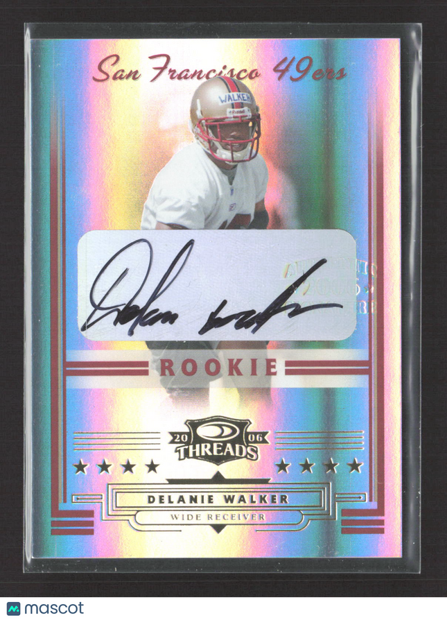2006 Donruss Threads Delanie Walker #274 Silver Holofoil Auto /999
