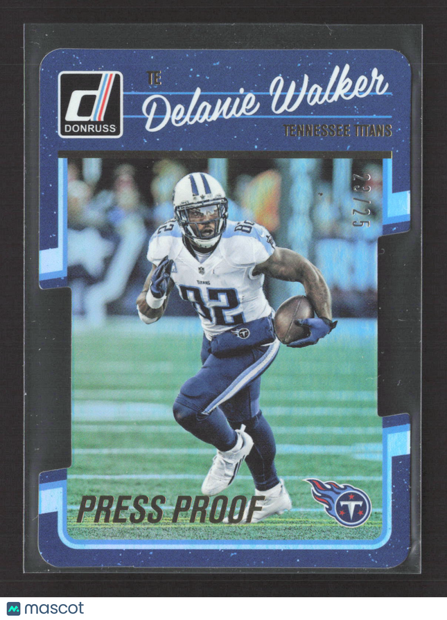 2016 Panini Donruss Football Delanie Walker #286 Press Proof Blue 23/25