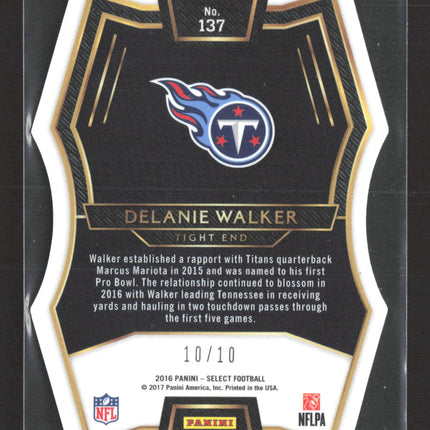2017 Panini Select Delanie Walker #137 Gold Die-Cut 10/10