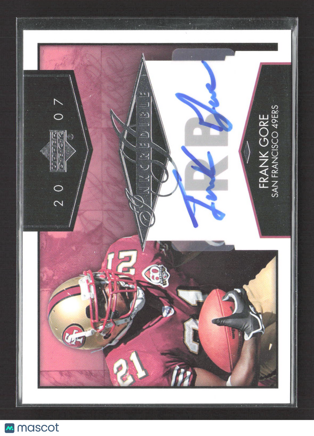 2007 Upper Deck Inkedible Frank Gore #INK-FG Auto