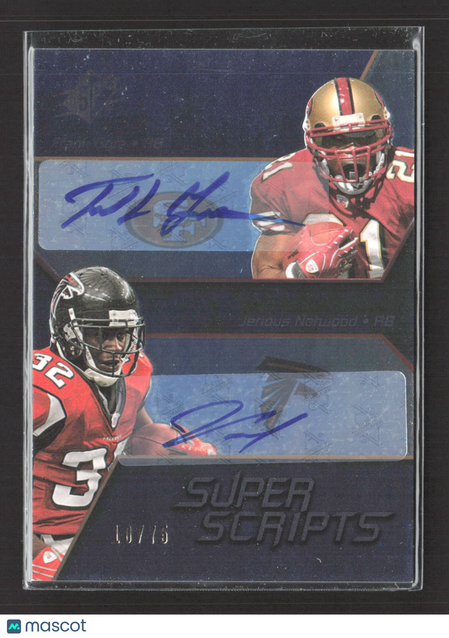 2008 Upper Deck SPx Super Scripts Frank Gore Jerious Norwood #SSD15 10/75 Auto