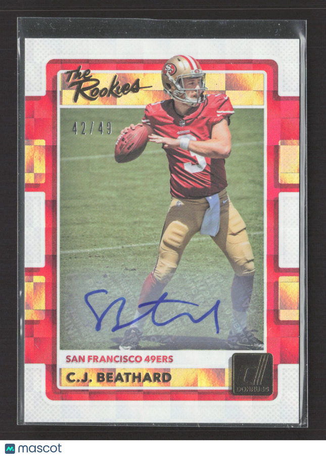 2017 Panini Donruss The Rookies C.J. Beathard #27 42/49 Auto