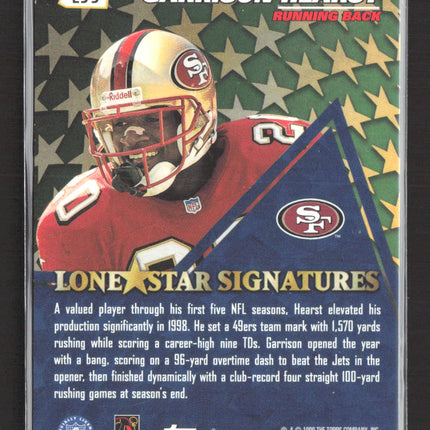 1999 Topps Stadium Club Lone Star Signatures Garrison Hearst #LS9 Auto