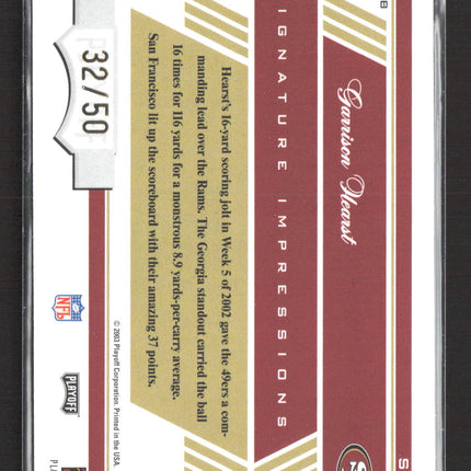 2003 Playoff Prestige Signature Impressions Garrison Hearst #SI-8 32/50 Auto