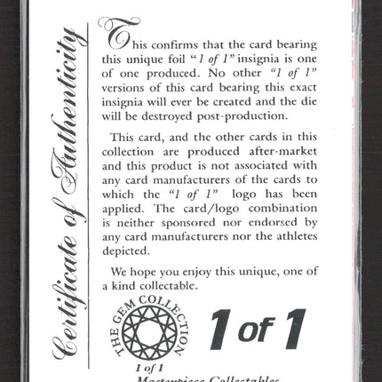 2002 Playoff Absolute Memorabilia The Gem Collection Kevan Barlow #32 1 of 1