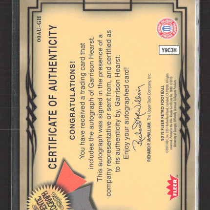 2013 Fleer Retro Autographics Garrison Hearst #00AU-GH Auto