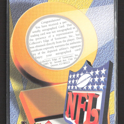 1998 Collector's Edge First Place Garrison Hearst #14 Authentic Autograph Auto