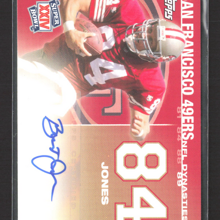 2008 Topps NFL Dynasties Tribute Brent Jones #DYNA-BJ 013/200 Auto