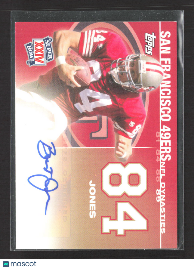 2008 Topps NFL Dynasties Tribute Brent Jones #DYNA-BJ 013/200 Auto