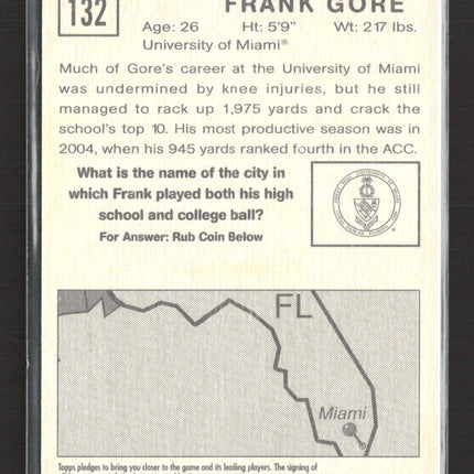 2009 Topps Magic Frank Gore #132 Auto
