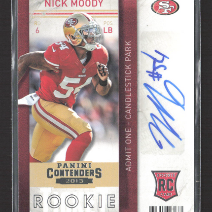 2013 Panini Contenders Nick Moody #199 Auto