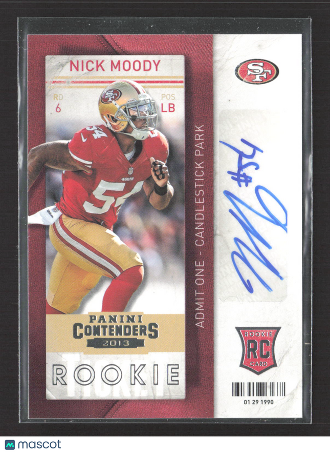 2013 Panini Contenders Nick Moody #199 Auto