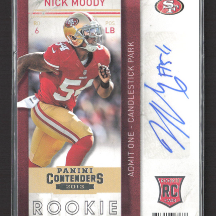 2013 Panini Contenders Nick Moody #199 RC Auto