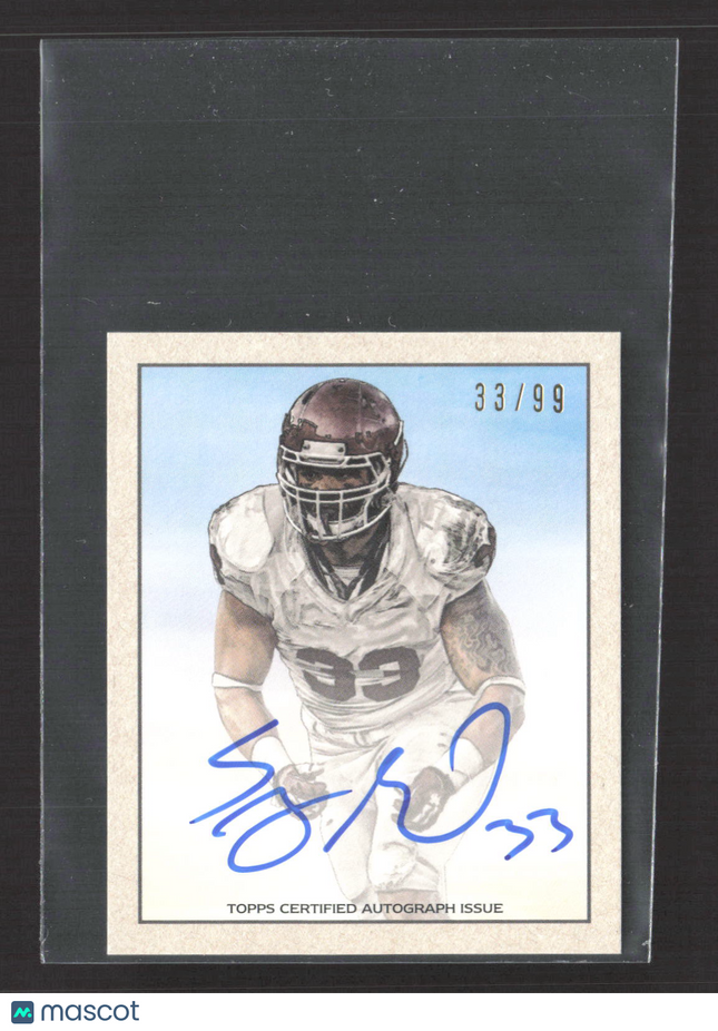 2014 Topps Football Picture Cards Trey Millard #37 33/99 Auto