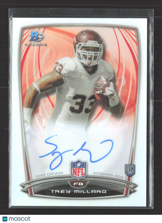 2014 Bowman Chrome Trey Millard #40 Refractor RC Auto