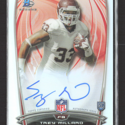 2014 Bowman Chrome Trey Millard #40 Refractor RC Auto