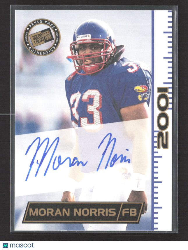 2001 Press Pass Autographs Moran Norris Auto