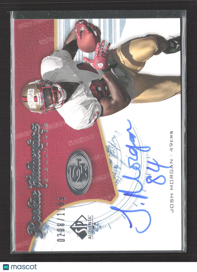 2008 Upper Deck SP Authentic Josh Morgan #213 0208/1199 Auto