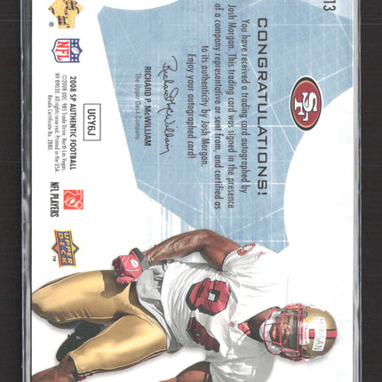 2008 Upper Deck SP Authentic Josh Morgan #213 0208/1199 Auto