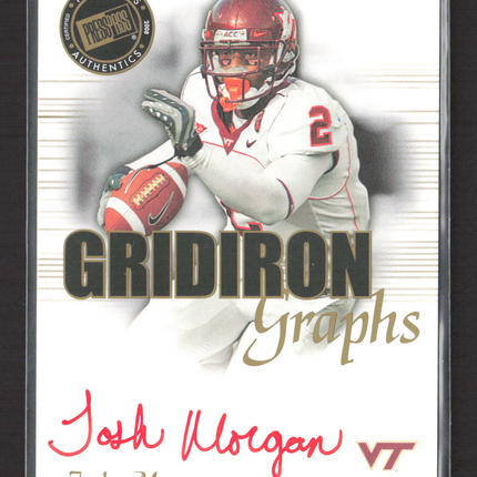 2008 Press Pass SE Gridiron Graphs Josh Morgan #GG-JM Auto