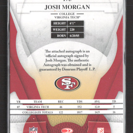 2008 Leaf Certified Materials New Generation Josh Morgan #173 Auto Emerald /5