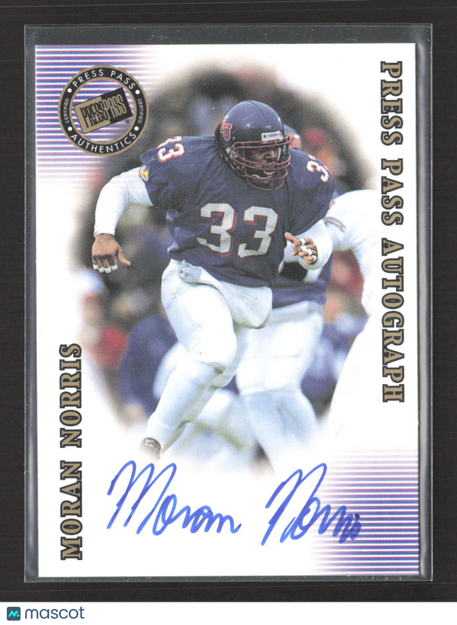 2001 Press Pass Signature Edition Moran Norris Autograph Auto