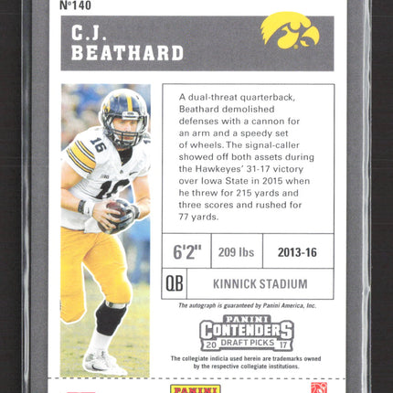 2017 Panini Contenders Draft Picks C.J. Beathard #140 RC Auto