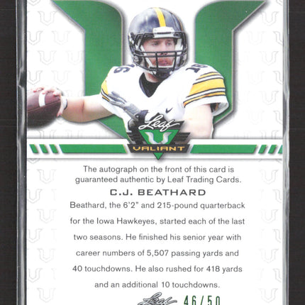 2017 Leaf Valiant C.J. Beathard #BA-CJB Green 46/50 Auto