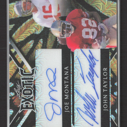 2023 Leaf Exotic Joe Montana John Taylor #DA-10 1/1 Auto