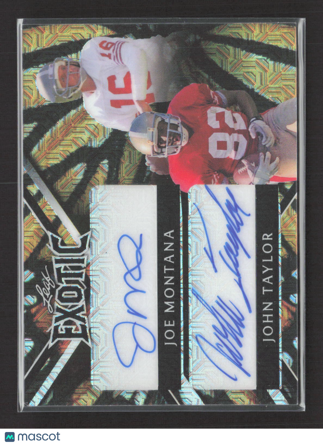 2023 Leaf Exotic Joe Montana John Taylor #DA-10 1/1 Auto
