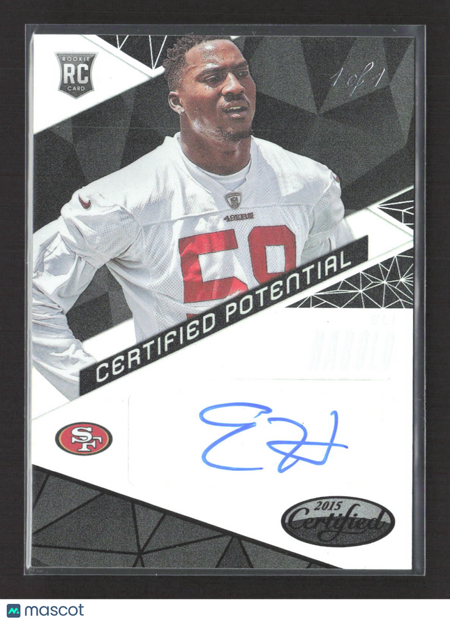 2015 Panini Certified Certified Potential Eli Harold #CP-EH RC Auto Black 1/1