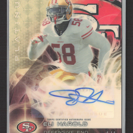2015 Topps Platinum Eli Harold #AR-EH 1/1 RC Auto Superfractor