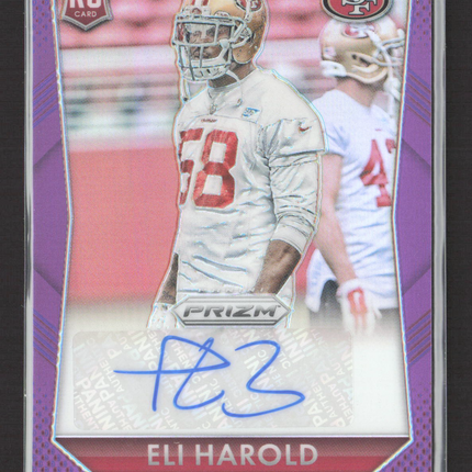 2015 Panini Prizm Eli Harold #RS-EH Purple RC Auto