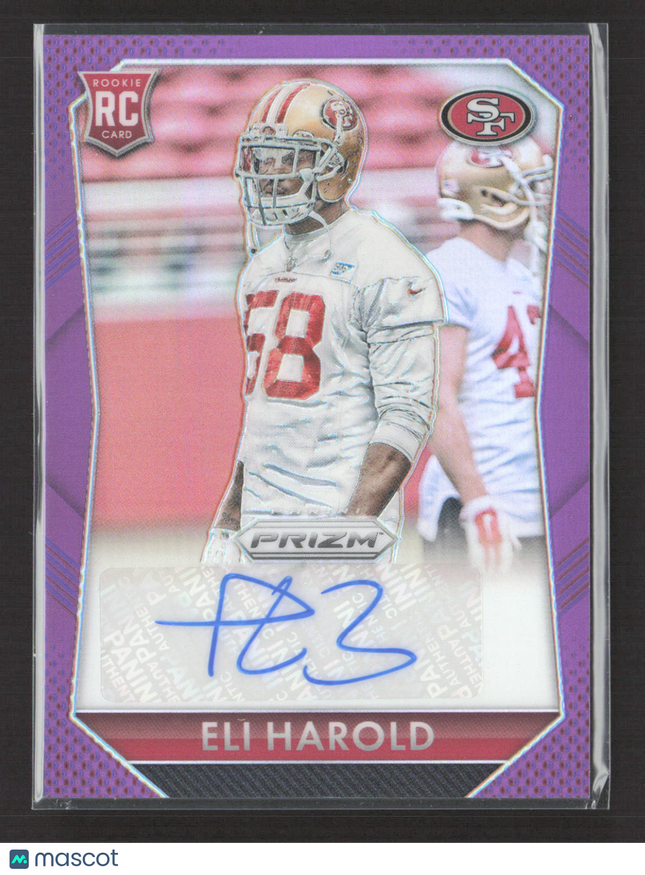 2015 Panini Prizm Eli Harold #RS-EH Purple RC Auto