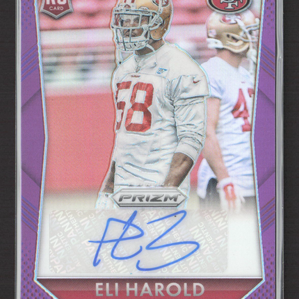 2015 Panini Prizm Eli Harold #RS-EH Purple RC Auto