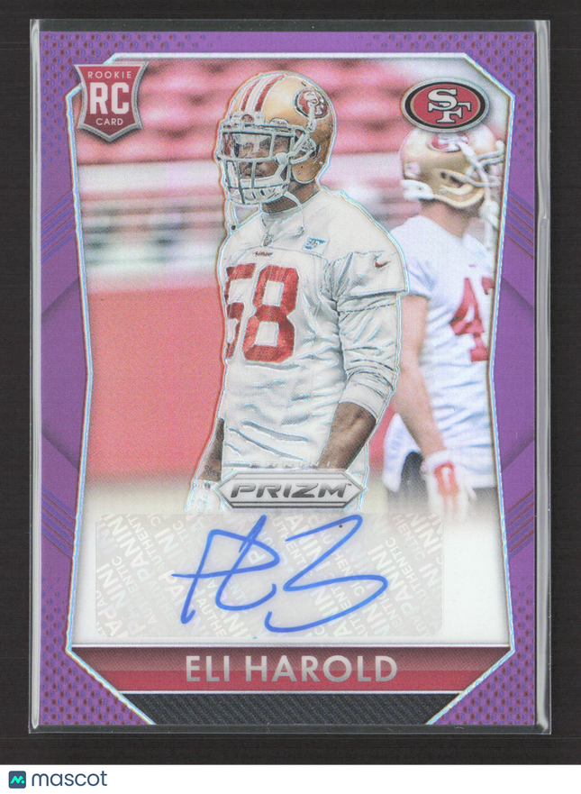 2015 Panini Prizm Eli Harold #RS-EH Purple RC Auto