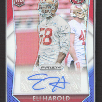 2015 Panini Prizm Eli Harold #RS-EH RC Auto Red White Blue