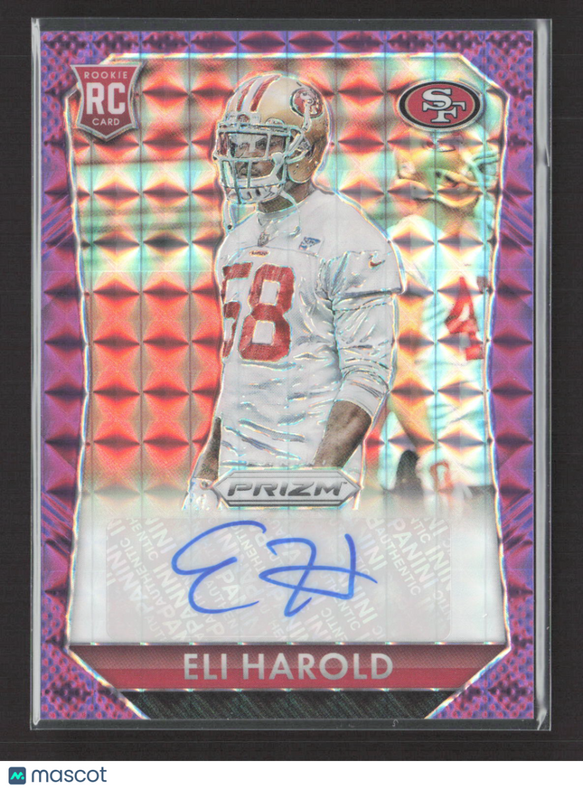 2015 Panini Prizm Eli Harold #RS-EH Purple 08/25 RC Auto