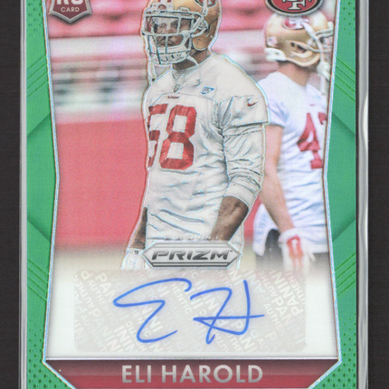 2015 Panini Prizm Eli Harold #RS-EH Green RC 16/25 Auto