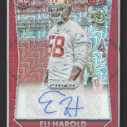 2015 Panini Prizm Eli Harold #RS-EH Red Mojo RC 18/25 Auto