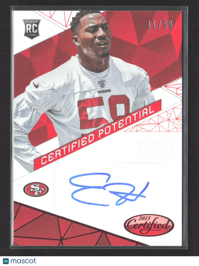 2015 Panini Certified Certified Potential Eli Harold #CP-EH RC 11/99 Auto