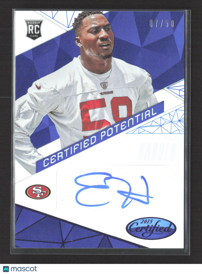 2015 Panini Certified Certified Potential Eli Harold #CP-EH RC 07/50 Auto