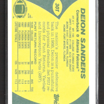 1989 Topps Traded Deion Sanders #30T