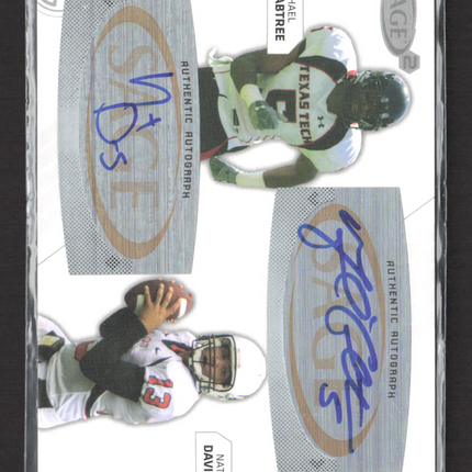 2009 SA-GE Hit Michael Crabtree Nate Davis #SA-44 Auto